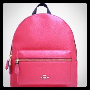 Coach Medium Charlie Backpack - Poppy